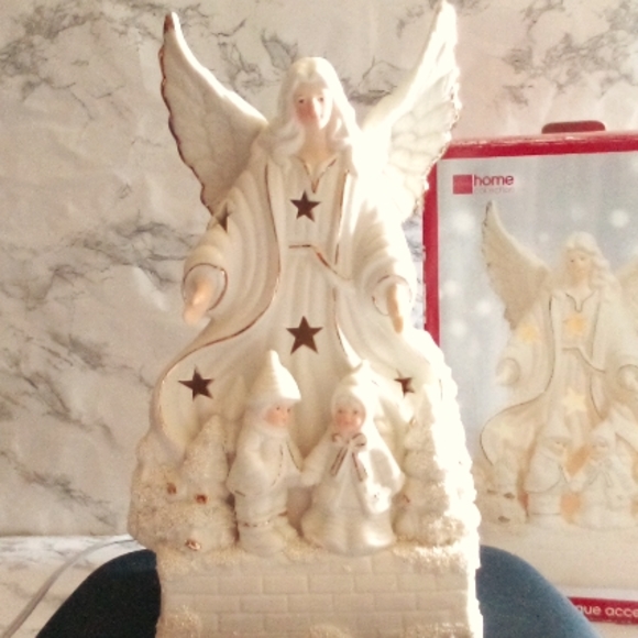 Vintage 1990 Home Collection Angel Ivory Bisque Accent Light, Never Used - Picture 4 of 5